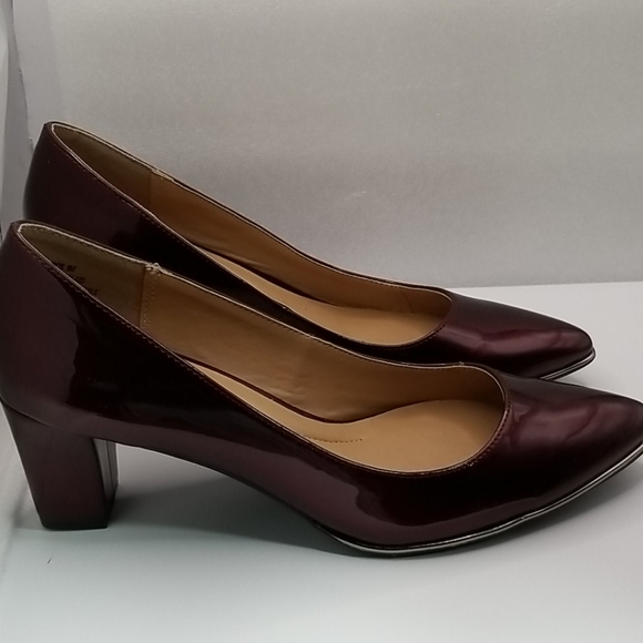 Kstudio patent burgundy block heels - Picture 3 of 10